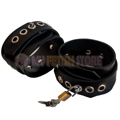 (DM276)100% natural latexp Pure handmade rubber feet buckle the alternative dog slave bound can be locked feetcuffs
